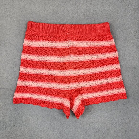 Madden NYC Crochet Shorts Women's Size Medium 7-9 Poppy Red Beach NWT - Picture 10 of 10